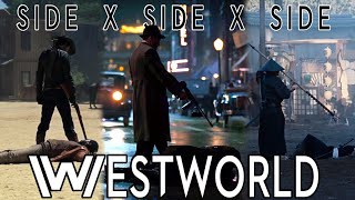 Westworld  Enter Sandman amp Paint it Black Showdown Comparison [upl. by Llertnauq62]