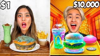 Eating CHEAP vs EXPENSIVE Food Challenge [upl. by Halsy]