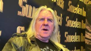 Saxon  Biff Byford interview at Sweden Rock 2017 [upl. by Fabrin]