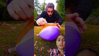 Rainbow colour balloons 🎈iceaddict ice relaxing satisfying balloon loveingice chill juggling [upl. by Tniassuot]