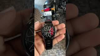 Car wheel inspired watch🛞 techtalkgadgetgeekfuturetechtechreviewtechloverairobotics [upl. by Hafler759]