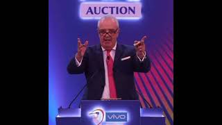 IPL Auctioneer Hugh Edmeades fell down  He is fine cricket shorts iplauction [upl. by Ardnajela92]