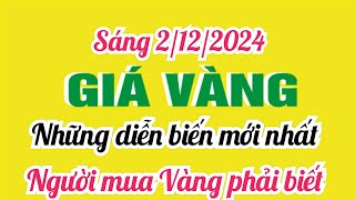 Giá vàng hôm nay 9999 ngày 2 tháng 12 năm 2024 GIÁ VÀNG NHẪN 9999Bảng giá vàng sjc 24k 18k 14k [upl. by Pugh]