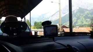 schweizer alpen Autoverlad Loetschberg Swiss Alps car transfer Kandersteg–Goppenstein by train [upl. by Ennayrb]