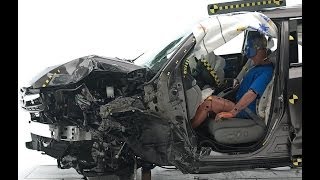 IIHS  2014 Toyota 4Runner  small overlap crash test  MARGINAL EVALUATION [upl. by Ozmo]