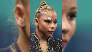 🚨Flavia Saraiva injury update Brazil gymnastics suffers black eye after scary fall in 2024 Olympics [upl. by Aivatnwahs]