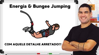 Energia  Questão 07  Helena cuja massa é 50 kg pratica o esporte radical bungee jumping [upl. by Tema]