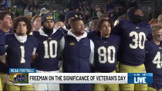 Marcus Freeman talks significance of Veterans Day [upl. by Gereron]