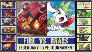 FIRE vs GRASS  Legendary Pokémon Type Tournament Battle 6 [upl. by Nadnal]