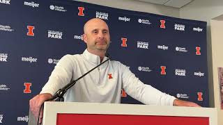 Michigan week Illini OC Barry Lunney Jr press conference [upl. by Fraase165]