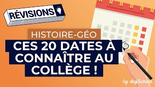 Brevet dhistoire  toutes les dates à connaître par cœur [upl. by Yrgoerg756]