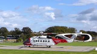 Sumburgh Coastguard helicopter taking off from Aberdeen Royal Infirmary [upl. by Warila]