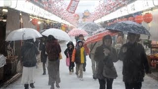 Tokio bajo intensas nevadas [upl. by Llahsram]