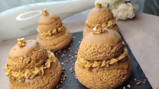 Religieuse au café recette facile ☕ religieuseaucafé patisserie cafe chouxaucraquelin choux [upl. by Ulla]