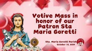 October 10 Homily of Fr Mark Demanuele  Votive Mass in honor of our Patron Sta Maria Goretti [upl. by Annerol]