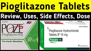 Pioglitazone 15 mg 30 mg Uses in Hindi  Pioglitazone Mechanism of Action Side Effects Dose [upl. by Dielle]