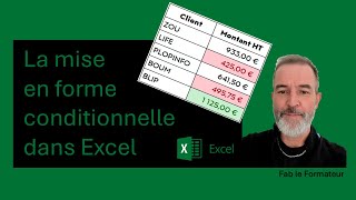 La mise en forme conditionnelle avec Excel  Simple avec formule et colorier une ligne complète 👌 [upl. by Eilarol]