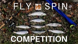 Rainbow Trout Fishing  Fly Gear vs Spinning Gear Competition [upl. by Ayadahs]