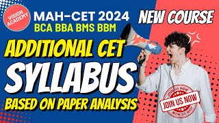 Addition CET Syllabus for BBA BCA BBM BMS 🔥 Updated as per paper analysis of 29 May Shift 1 2 3 [upl. by Ysac221]