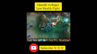 Hanabi vs Roger Low Health Fight🥵🥵youtubeshortsmlbbhanabiviralgaming [upl. by Hollah885]