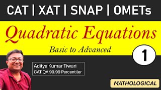 Quadratic Equations  Basics  CAT 2024 QUANT  Algebra  Quantitative Aptitude [upl. by Muriah71]