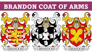 Brandon Coat of Arms amp Family Crest  Symbols Bearers History [upl. by Macleod]