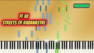 Streets of Rabanastre  Final Fantasy XII Piano Collections  Synthesia [upl. by Oicor]