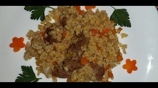 Плов с булгуром в мультиварке Очень вкусный рецепт [upl. by Aitnauq]