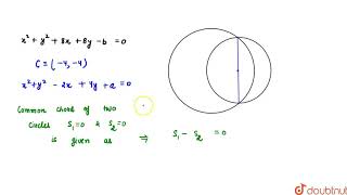 If the circumference of the circle x2  y2  8x  8y  b  0 is bisected by the circle [upl. by Pol]