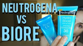 Biore UV Aqua Rich Watery Essence vs Neutrogena Hydro boost SPF Dr Dray [upl. by Rizzi]