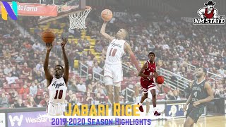 Jabari Rice New Mexico State Aggies 201920 Highlight Montage  WAC First Team AllConference [upl. by Asteria19]