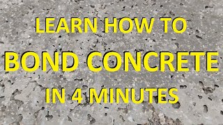 How to bond new concrete to old concrete [upl. by Mindy]