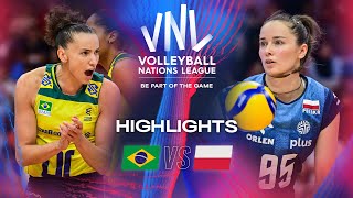 🇧🇷 BRA vs 🇵🇱 POL  Bronze Match  Highlights  Womens VNL 2024 [upl. by Alehtse230]