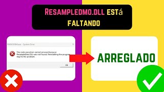 Solucionar Resampledmo dll falta en Windows 11 Spanish [upl. by Adnolohs]