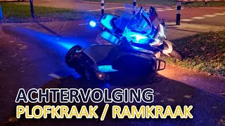 Politie  Achtervolging verdachten heterdaad ramkraakplofkraak  Utrecht Stad [upl. by Madge]