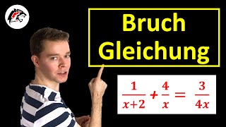 Bruchgleichungen lösen mit Hauptnenner  Mathe Tutorial [upl. by Suirauqed]