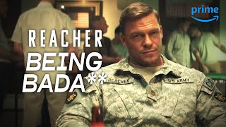 Reacher Being a Bada for 8 Minutes Straight  REACHER  Prime Video [upl. by Nemaj]