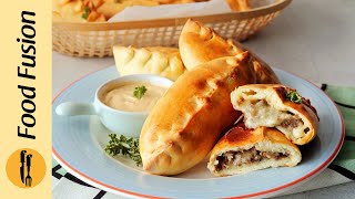 Russian Pirozkhi with Meat amp Cheese Filling Recipe By Food Fusion [upl. by Ronnholm899]