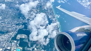 INTENSE BUZZ  jetBlue Airbus A320  Takeoff and Landing  Newark to Miami [upl. by Kliment]