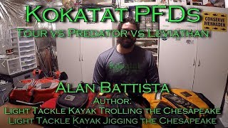 Kokatat PFD Comparison Leviathan vs Predator vs Tour [upl. by Ahsitam]