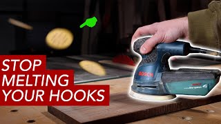 Stop Melting Your Hooks why sanding discs fly off your sander [upl. by Aikmat]