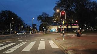 Driving in the Netherlands Driving Through The Hague as Day Turns to Night [upl. by Wertz]