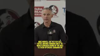 Mike Norvell on the OC role and if he’d consider giving up play calling duties FSUFootball FSU [upl. by Auqenahc]