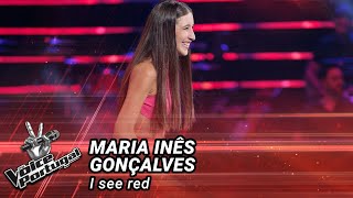 Maria Inês Gonçalves  quotI see redquot  Provas Cegas  The Voice Portugal [upl. by Nitfa]