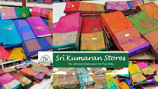 Tnagar Sri Kumaran Stores Diwali New saree collection From 500 Fancy linen silk saree Gift sarees [upl. by Samau92]