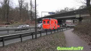 Anfahrt TLF 2450  RTW  Autobahnpolizei  VU PKWKrad [upl. by Fronniah213]