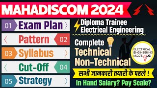 🔴Mahadiscom Diploma Trainee Electrical 2024 Syllabus Previous Year Cutoff Exam Pattern Strategy [upl. by Ringe]