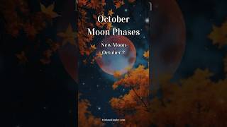 October Moon Phases 🌗Lunar Cycle Dates moonphases lunarcalendar [upl. by Zaneta]