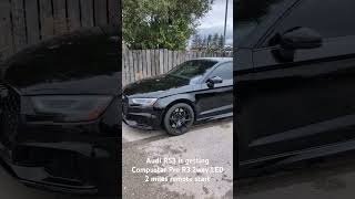 Audi RS3 is getting Compustar Pro R3 2way LED 2 miles remote start [upl. by Sherill]