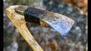 MAKING an ADZE with AXE KNIFE and FILE ASMR [upl. by Dagna]